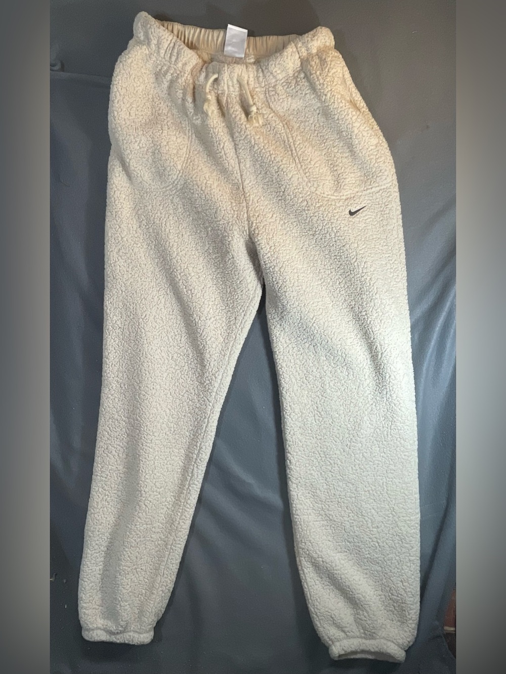 Nike Therma-FIT Sherpa Fleece Joggers Cream White Medium